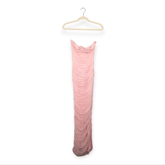 House of CB Fairy Pink Mesh Maxi Dress - Picture 2 of 9